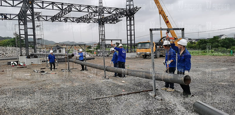 紹興西高速收費站頂棚工程鋼結構安裝完成