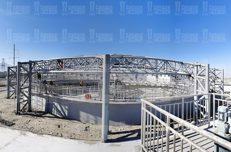 格爾木工業園污水池異型鋼結構項目