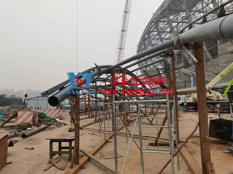 2023年亞洲杯主辦場地重慶龍興足球場異型鋼結構項目