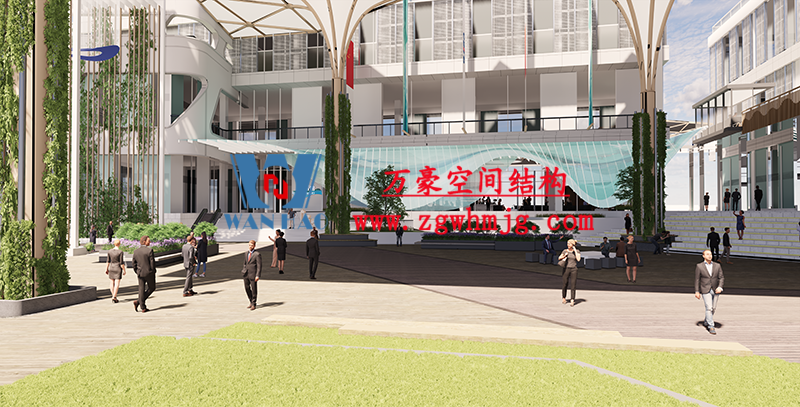 中國東盟特色商品匯聚中心膜鋼構工程完工