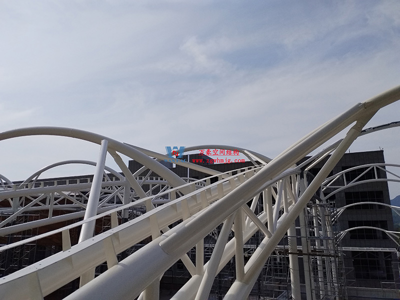 浙江真愛毯業科技有限公司廠房三屋面膜結構工程完工大吉！