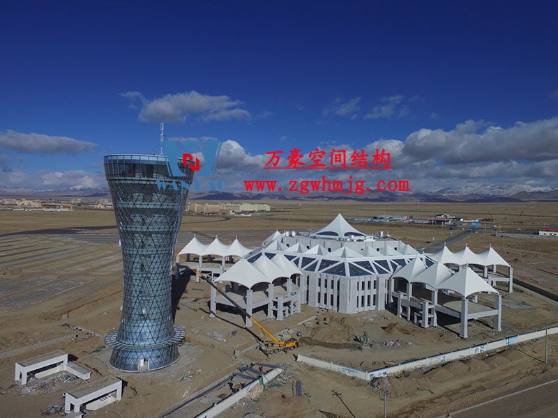 青海茶卡鹽湖天空之境集散中心鋼膜結構項目
