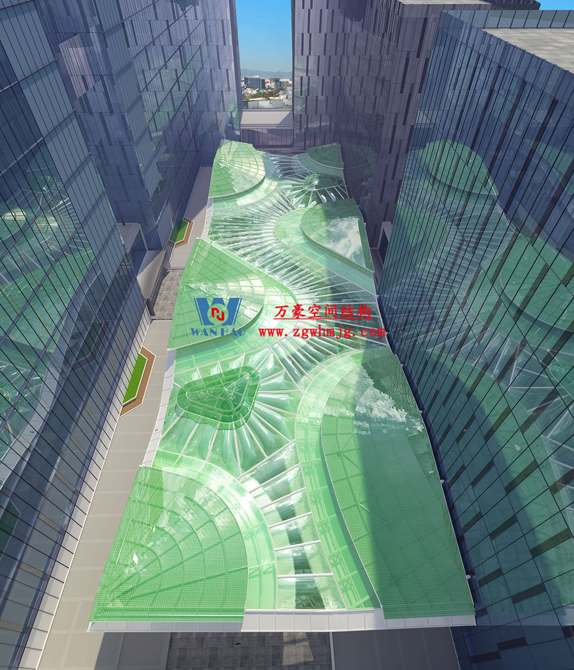 博多森谷項目中庭鋼膜結構工程