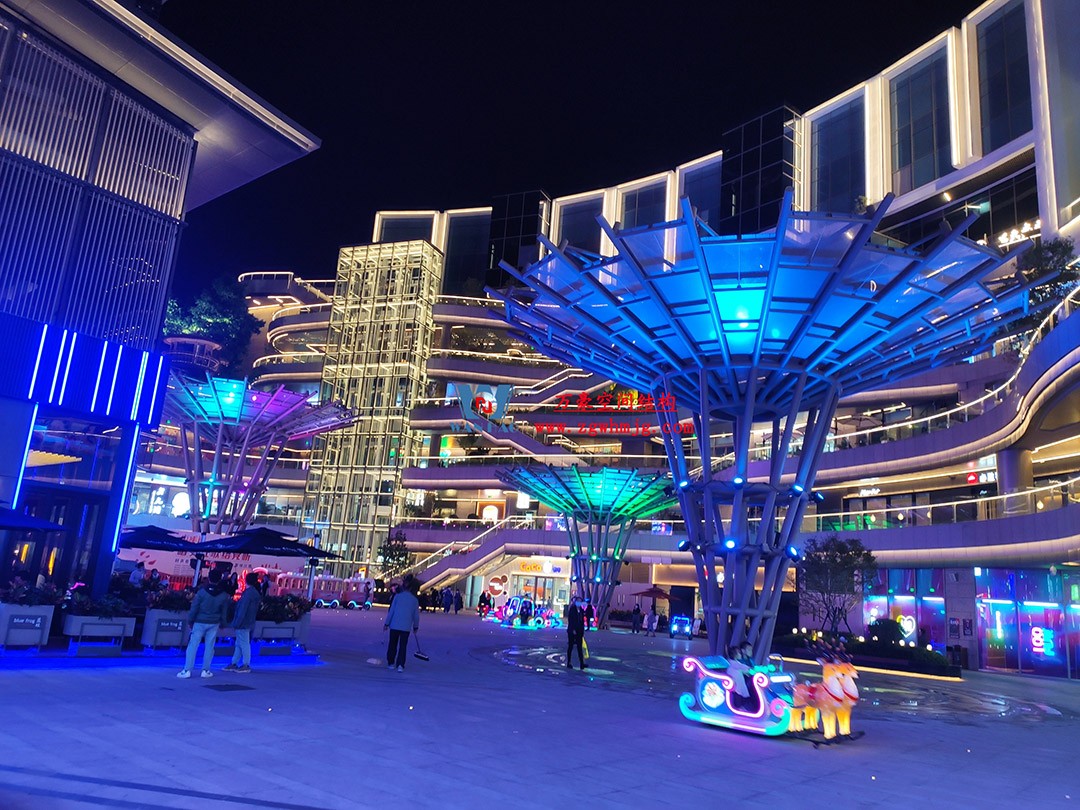 閃爍在建筑廣場之中的絢麗花朵—ETFE膜結構景觀小品