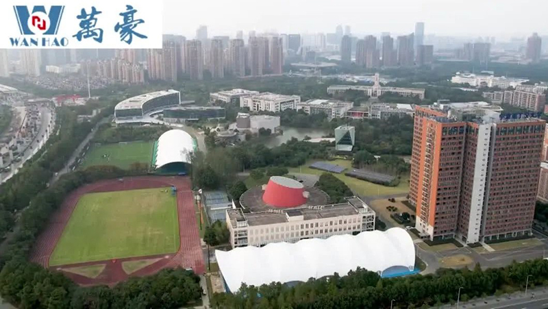 萬豪制造-寧波諾丁漢大學(xué)籃球場、網(wǎng)球場膜結(jié)構(gòu)頂棚