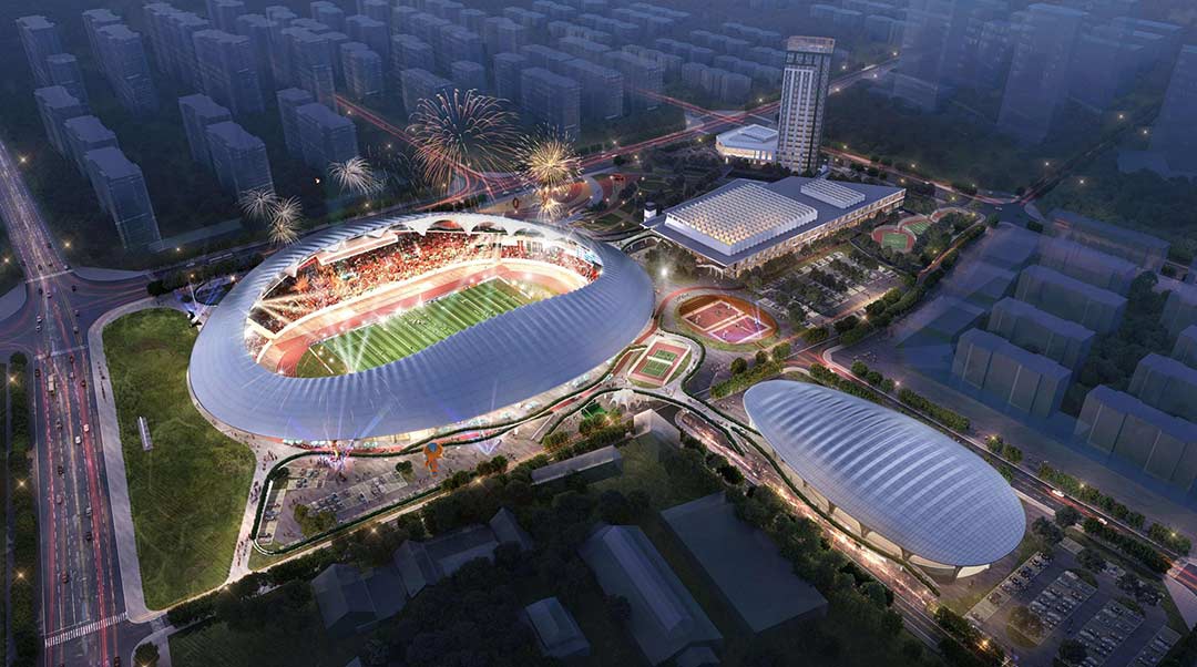 山東蓬萊體育場施工進度大揭秘！