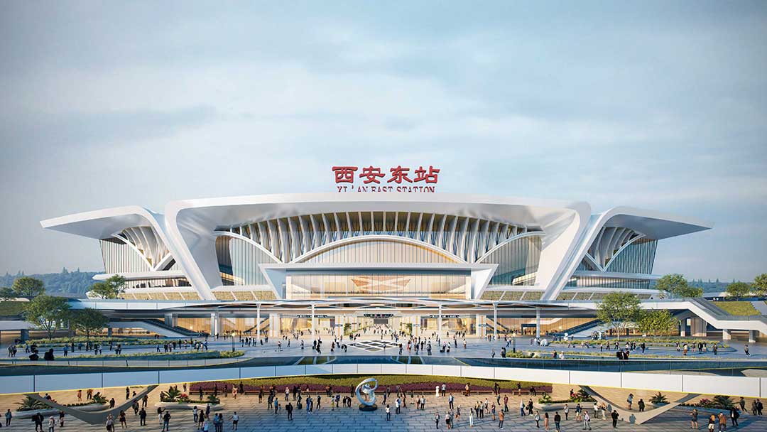 西安東站再添新翼！浙江萬豪集團中標站前廣場ETFE氣枕膜結構雨棚工程